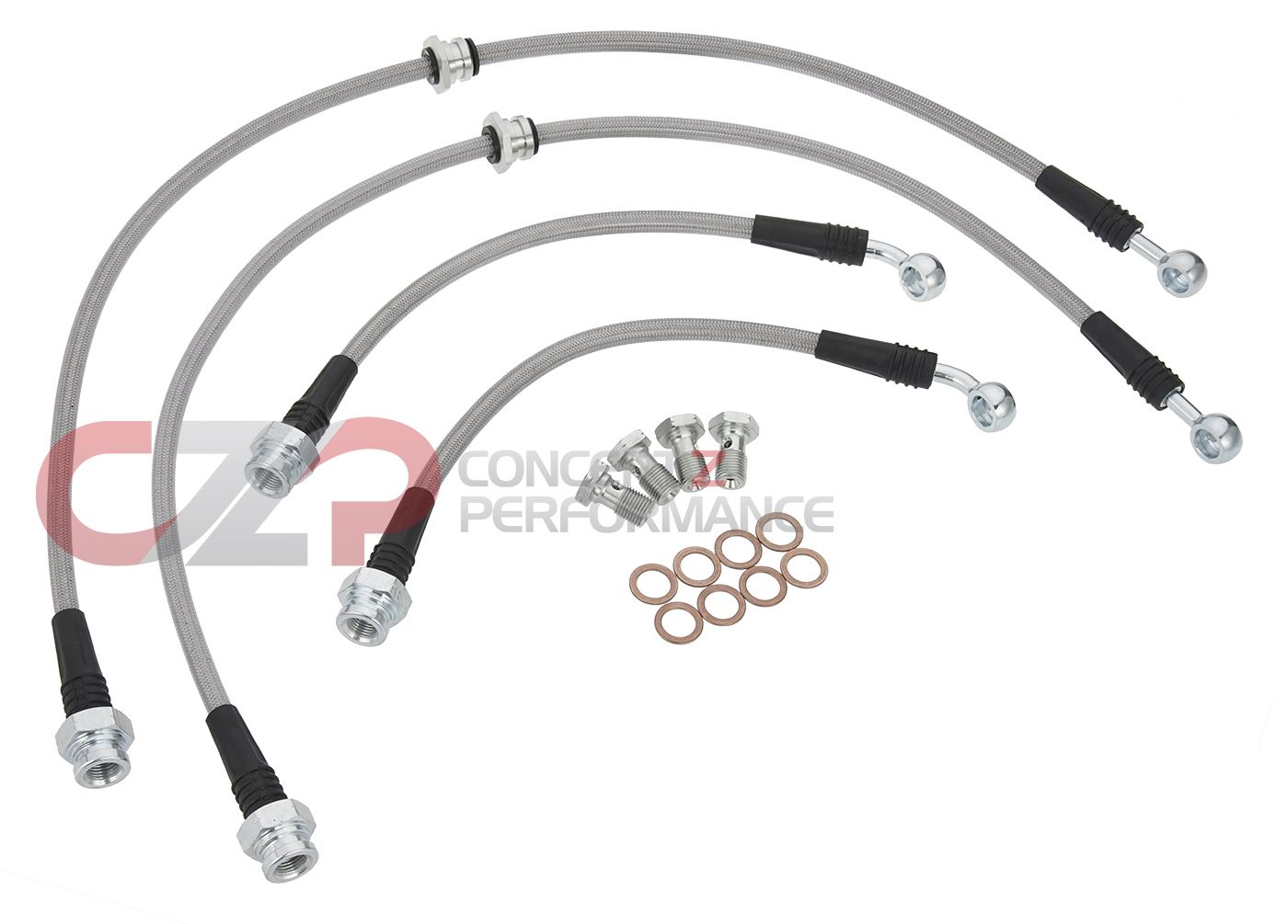 Nissan / Infiniti Akebono Front and Rear 14" BBK Big Brake Red Sport